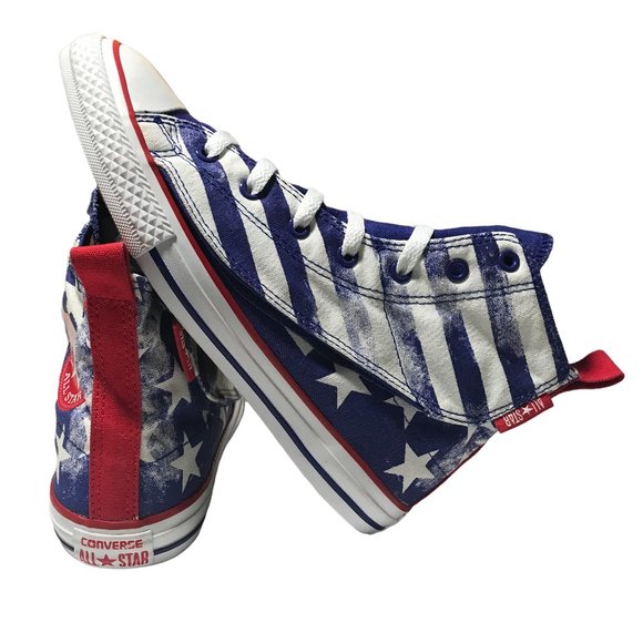 Converse Other - Converse Chuck Taylor All Star Blue Stars and Stripes Side Slip On Junior Size 5